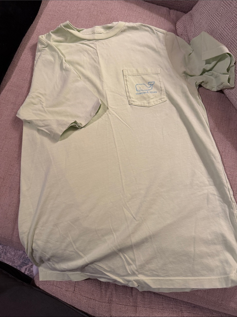 Vineyard Vines Boy’s Short-Sleeve Pocket Tee - Pale Green with Blue Whale